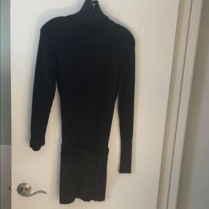 Ribbed Turtleneck Sweater Dress
